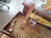 Дървена вилица с дърворезба